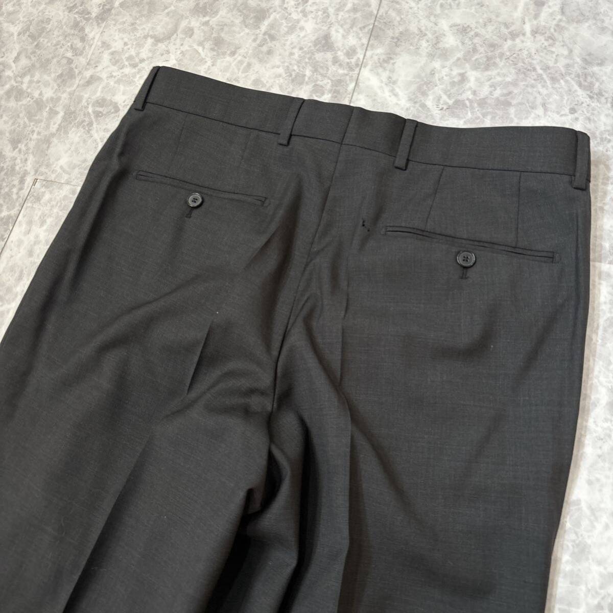 A ＊ '高級感溢れる' 極上ウール100% HUGO BOSS ヒューゴボス 高品質 WOOL スラックスパンツ size50 メンズ 紳士服 ボトムス _画像5