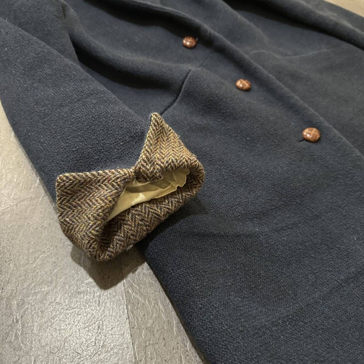 RRR☆ 極上!!HARRIS TWEED/ハリスツイード社製生地 SEVENDAYS=SUNDAY セブンデイズサンデイ チェスターコート size:L レディース アウター_画像5