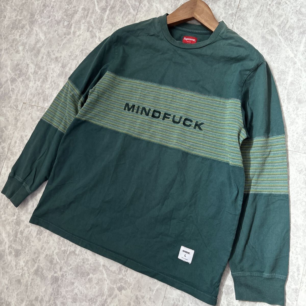 1円~ ＊ 19FW 国内正規品 '希少 完売モデル' Supreme シュプリーム Mindfuck L/S Top 長袖 Tシャツ / ロングスリーブ カットソー L メンズ_画像1