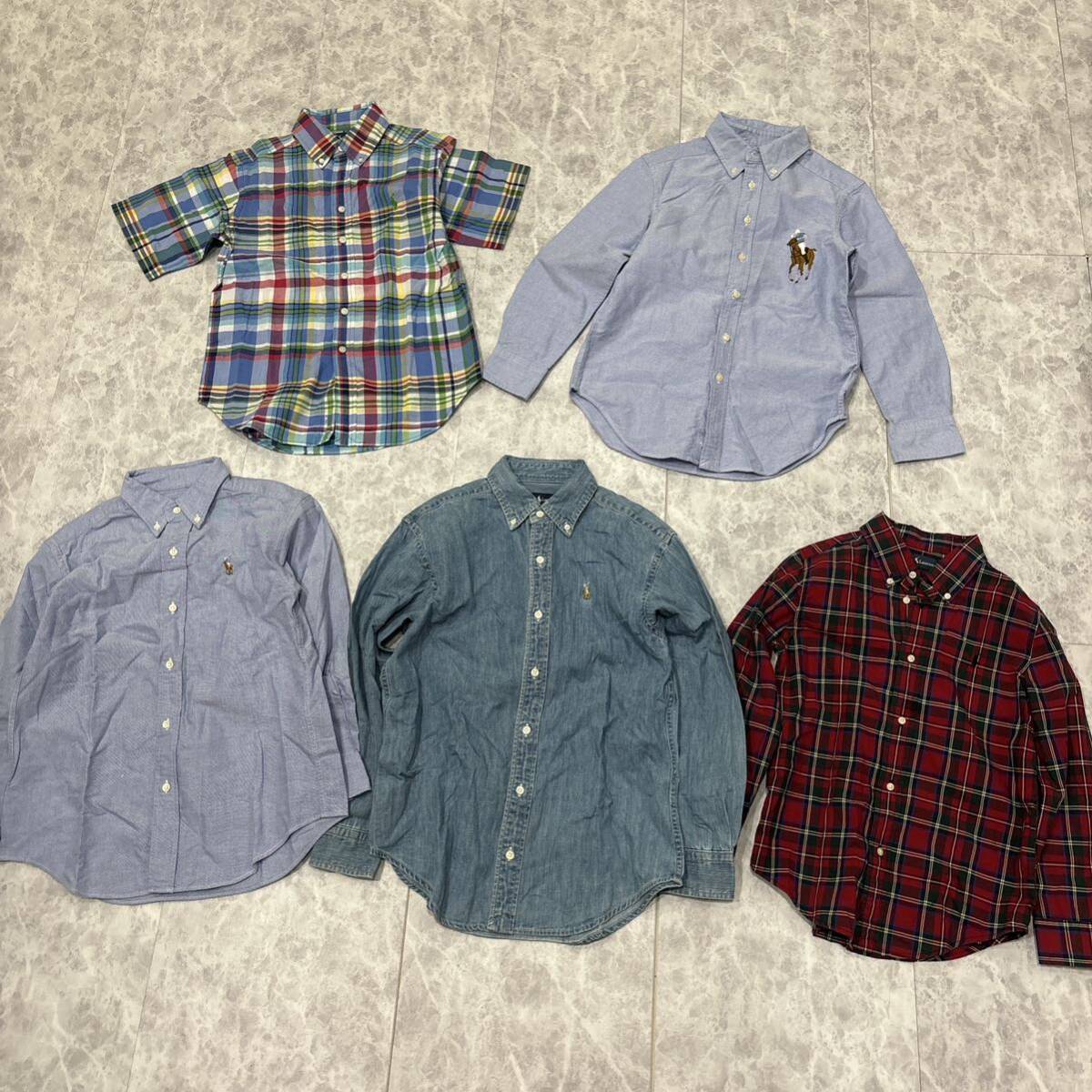 1円~ ＊ 大量 まとめ売り '豪華34点セット' RALPH LAUREN ラルフローレン 子供服 sizeS (7-8) 130~140cm キッズ 男の子 女の子 卸売り _画像5