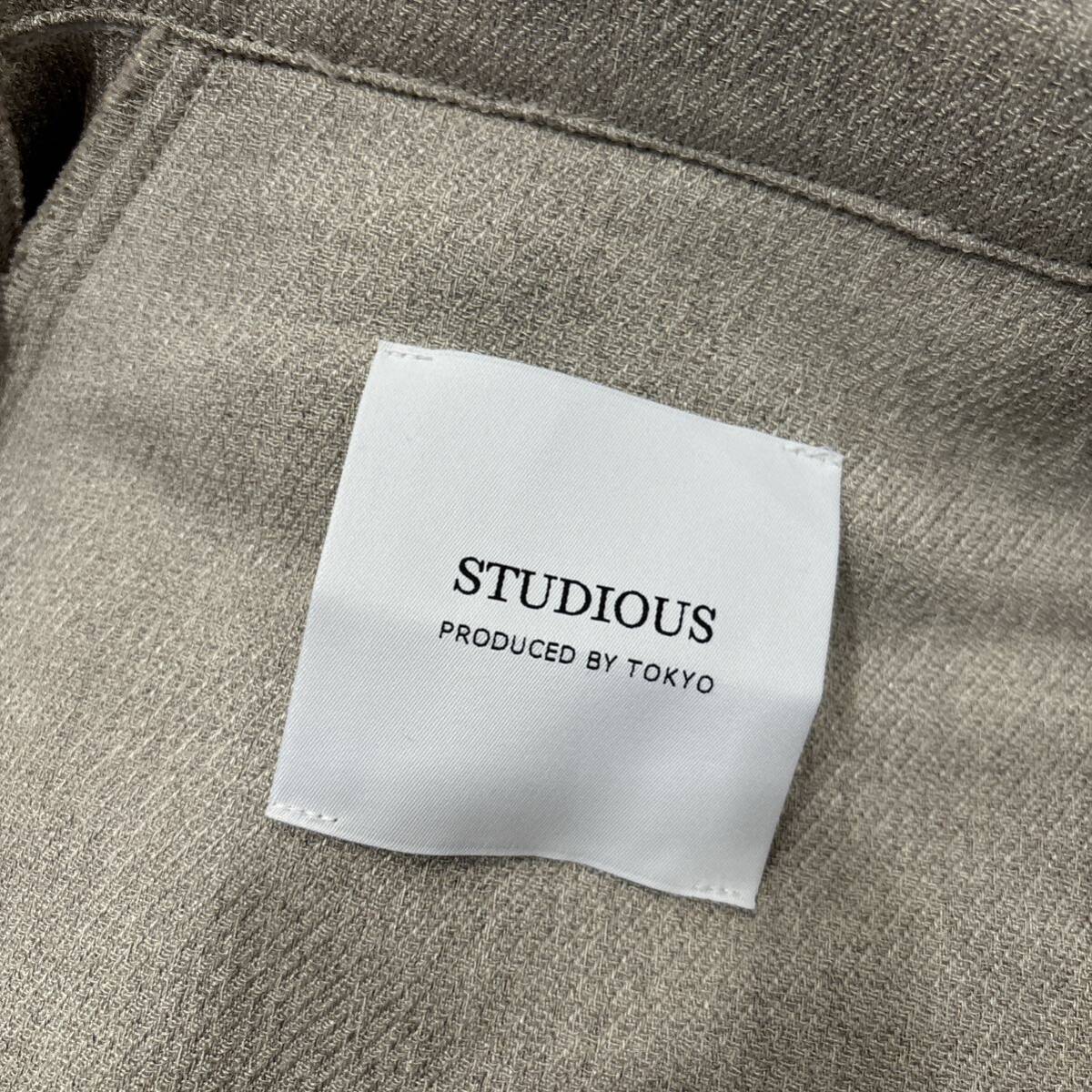 XX ＊ 美品 日本製 '高級感溢れる' STUDIOUS ステュディオス 高品質 ストレッチ素材 ベルト付き スプリングコート size1 レディース_画像6