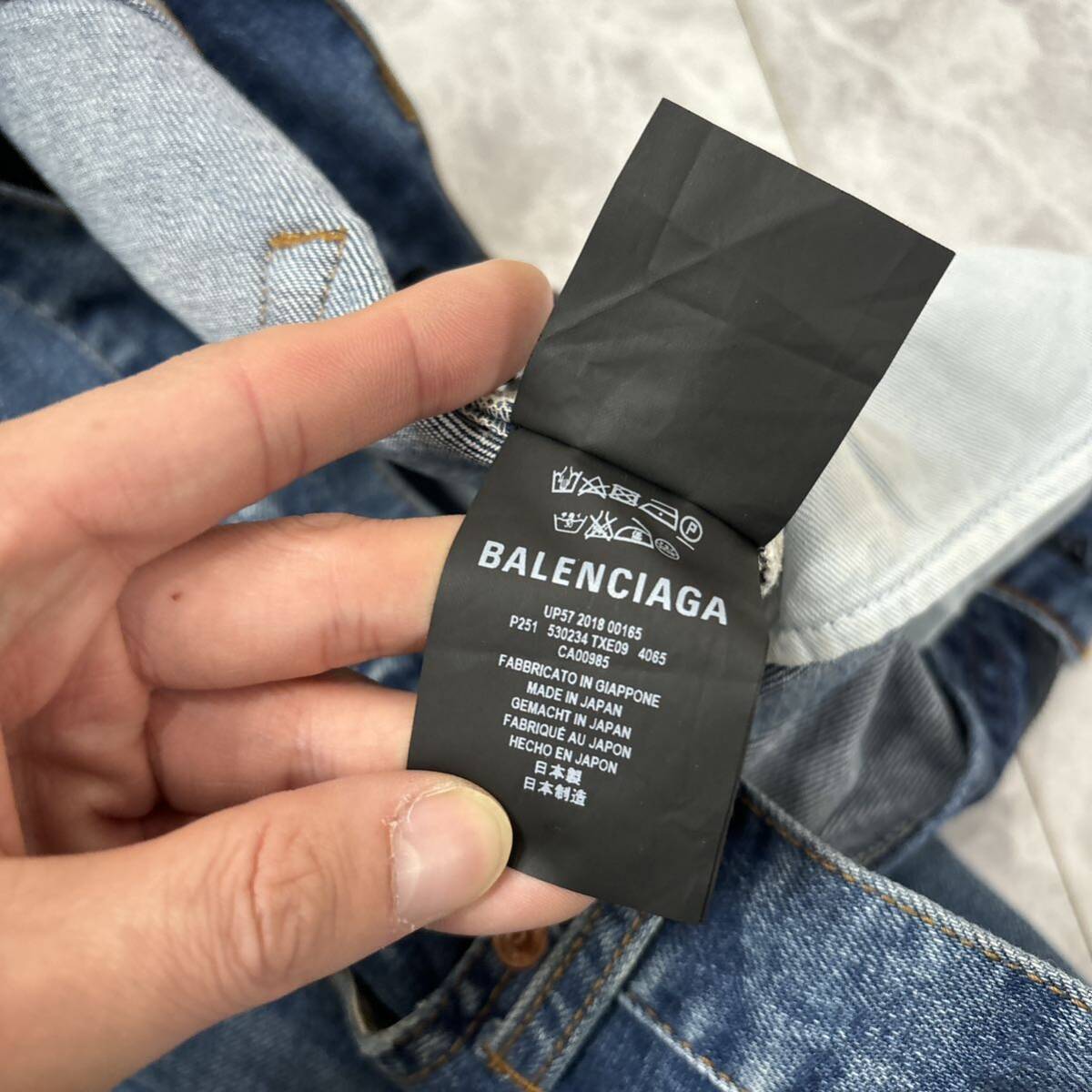 1円~＊ 17AW 日本製 'ラグジュアリーウェア' BALENCIAGA バレンシアガ STRETCH スキニー デニムパンツ / ジーンズ W24 レディース ボトムス_画像9