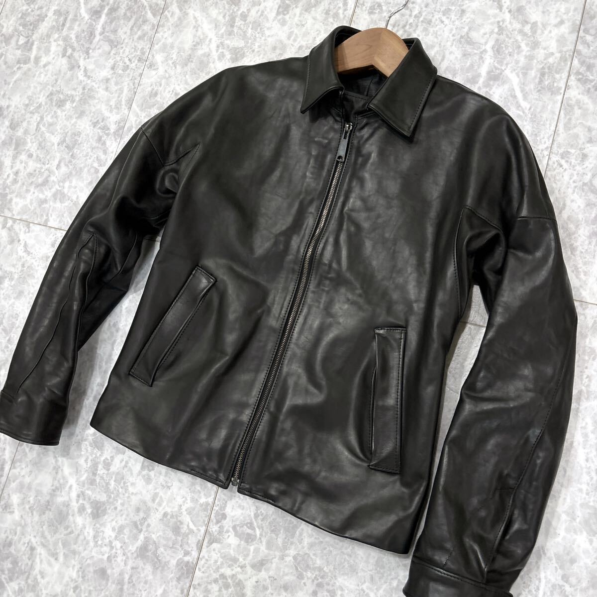 1 jpy ~ * finest quality LEATHER use \'.. excellent article \' ANSNAM Anne snamteleng original leather cow leather leather single rider's jacket size1 men's high class gentleman clothes 
