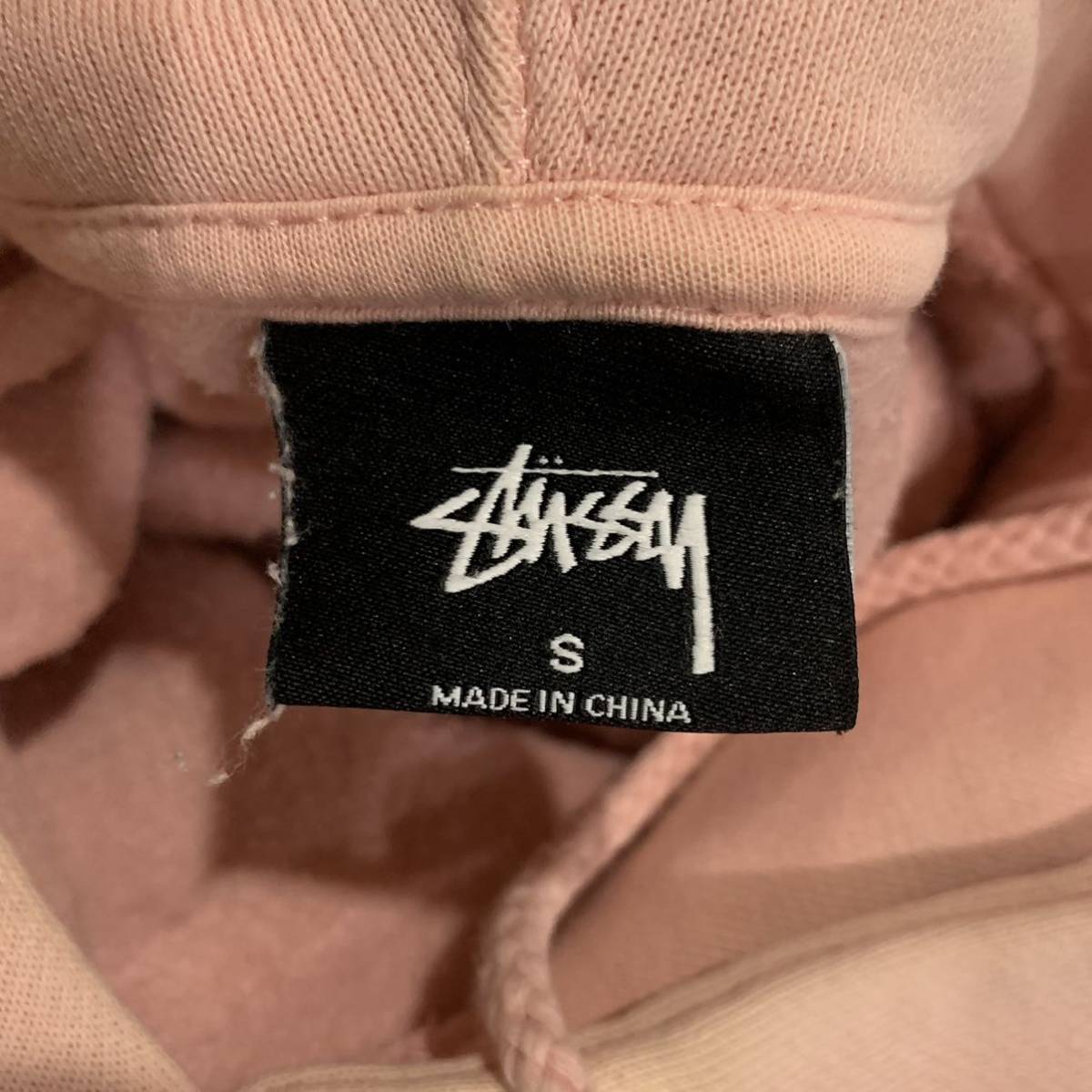 WW ▼ 洗練されたデザイン!! 'ロゴプリント' STUSSY ステューシー 裏起毛 長袖 スウェット パーカ / フーディ プルオーバー size:S 上着 _画像7