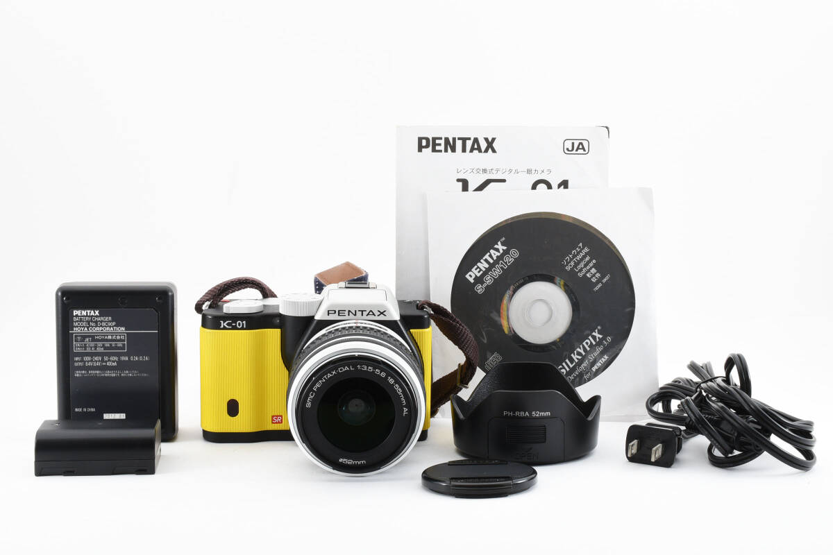 【美品】ペンタックス PENTAX K-01 ブラック×イエロー + 18-55mm ズームレンズキット #C4101C32075IGAA_画像1