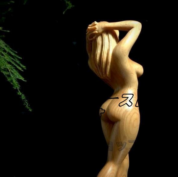 美品◆女神　ヌード　美少女 　裸婦像　女性像　彫刻工芸品　手作りデザイン　文遊びの手　置物_画像5