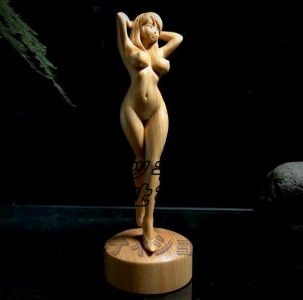美品◆女神　ヌード　美少女 　裸婦像　女性像　彫刻工芸品　手作りデザイン　文遊びの手　置物_画像1