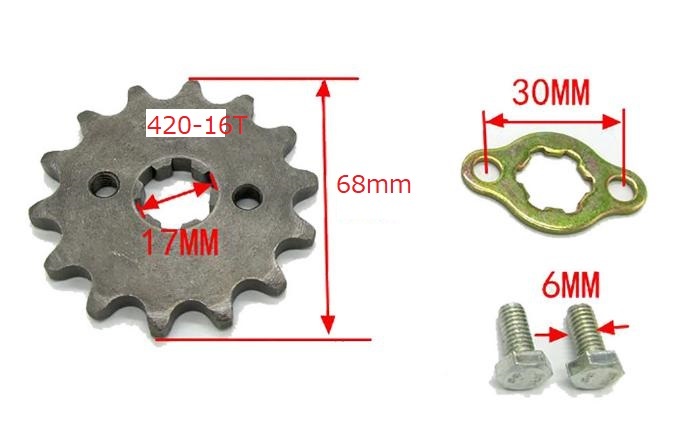 ホンダ 横型エンジン用 ドライブスプロケット 420-16T カブ モンキー ゴリラ シャリー_画像1