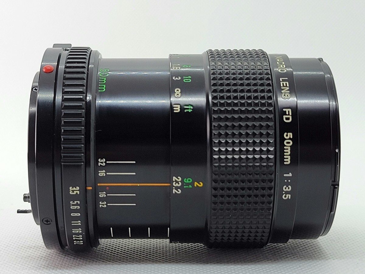 【B 並品】Canon New FD NFD 50mm f/3.5 MACRO 単焦点 キヤノン マクロレンズ FD マウントの画像8