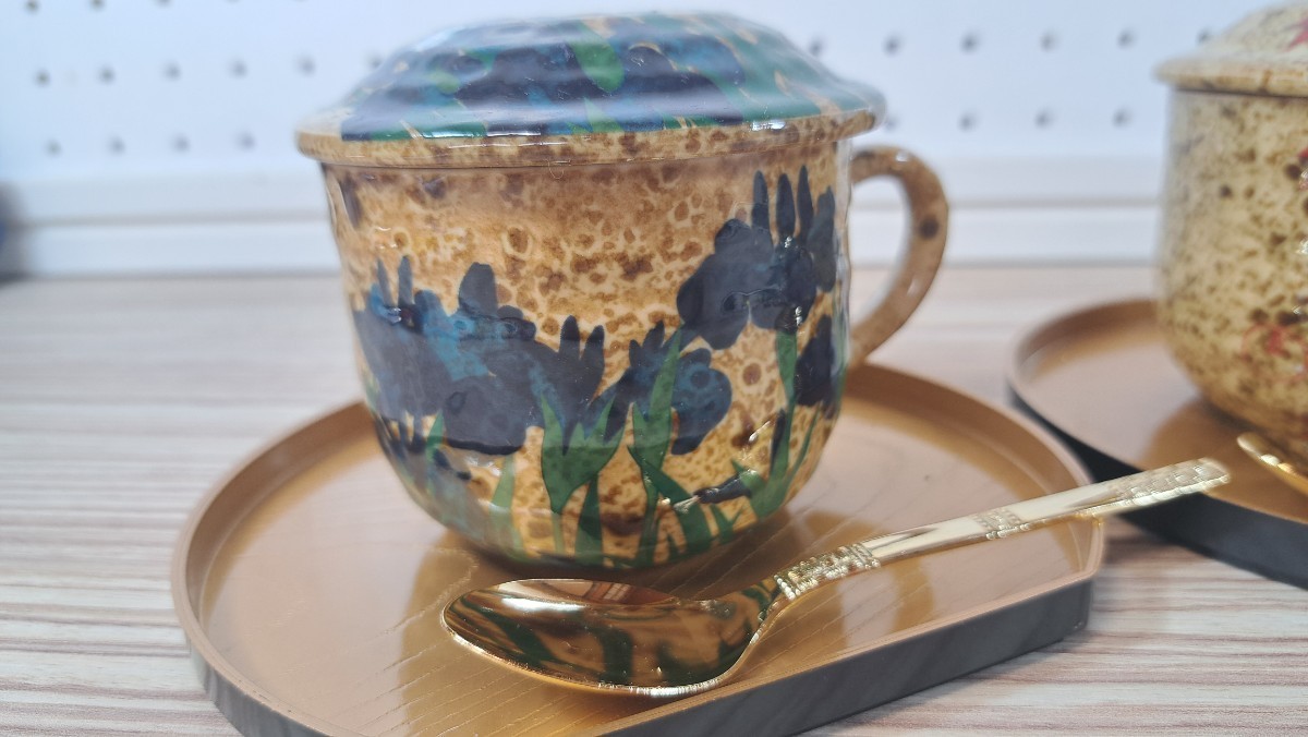 ※茶碗蒸し 食器 和食器 カップ 光琳絵 陶器 茶わん蒸し_画像4