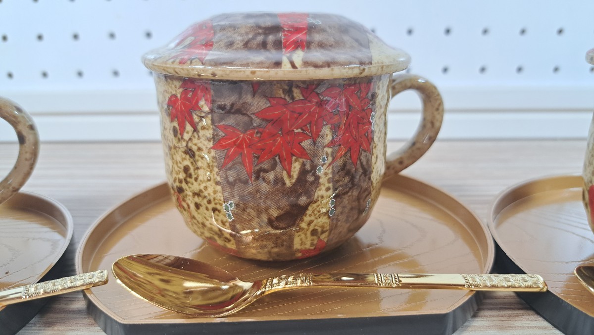※茶碗蒸し 食器 和食器 カップ 光琳絵 陶器 茶わん蒸し_画像5