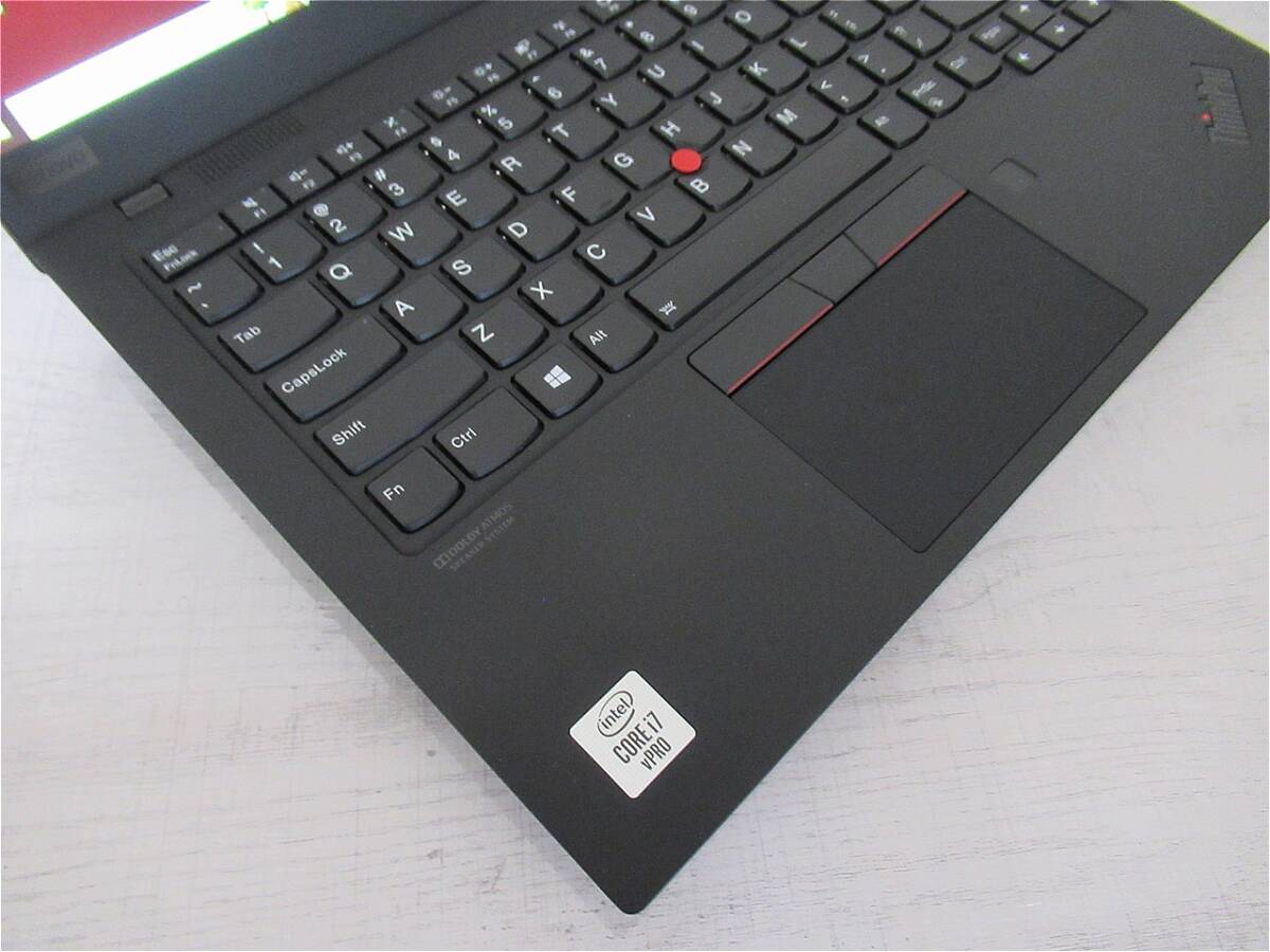 【美品】バッテリー新品同様 バックライトKB！Lenovo Thinkpad X1 Carbon Corei7（10610U）officeもインストール済!！_画像6