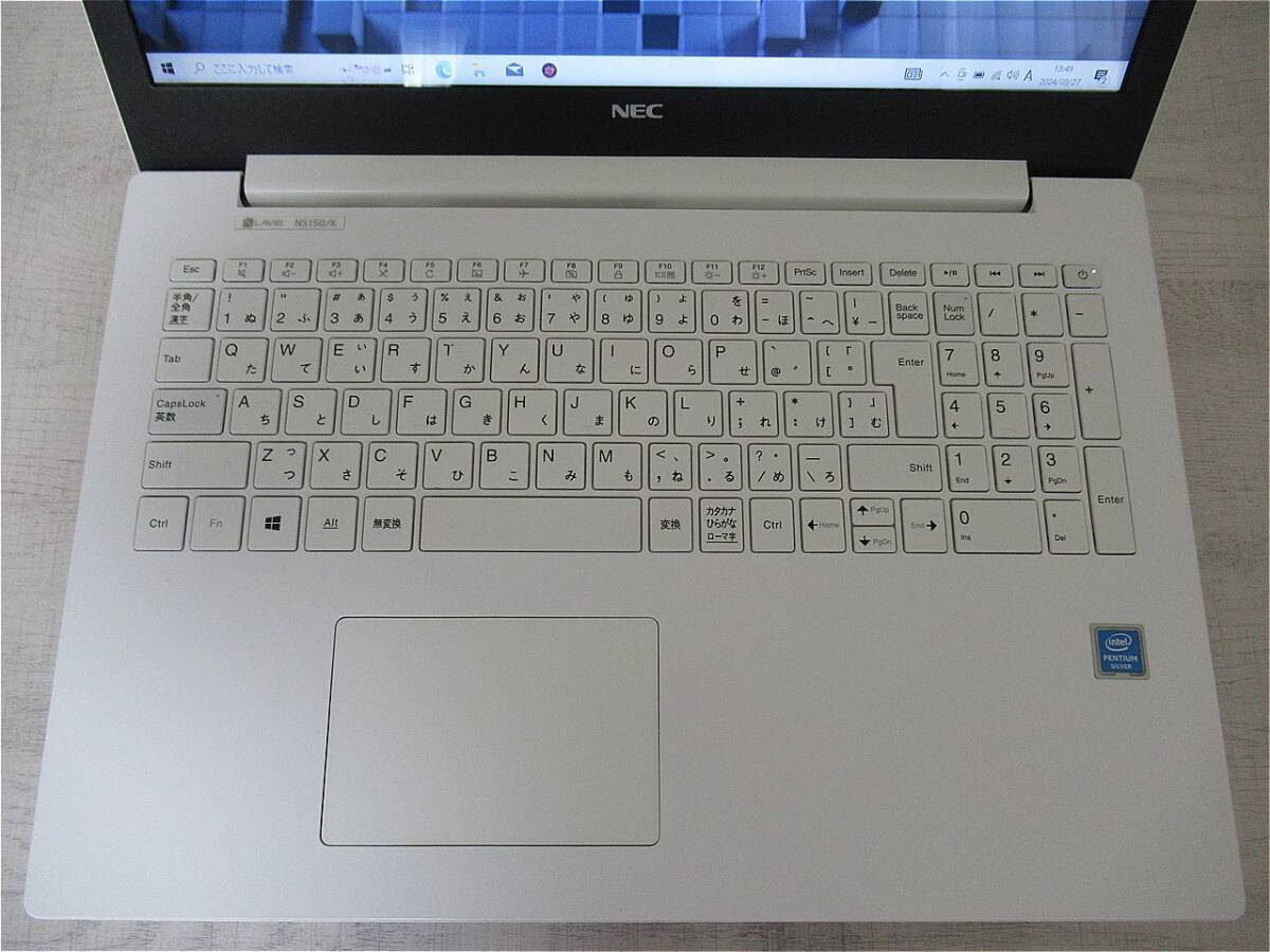 ペンシル！【サポート付】NEC PC-NS150KAW-J PentiumSilver（N5000）office2021Proもインストール済み！の画像5