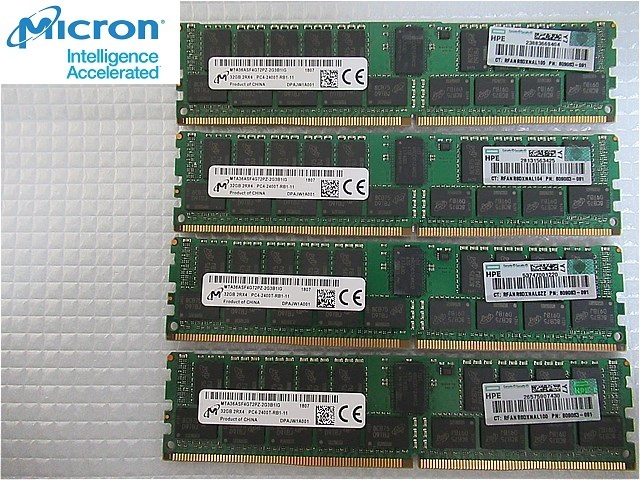 少数入庫【今週のサーバー向けメモリ！】SKhynix 2R*4 PC4-2400T-RB1-11 32GB×4枚 計128GBの画像1