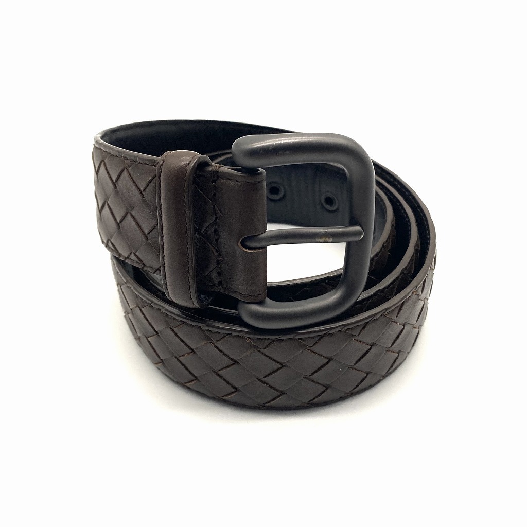 Bottega Veneta Intrecciato Belt Brown ボッテガヴェネタ イントレチャート ベルト 茶色_画像1