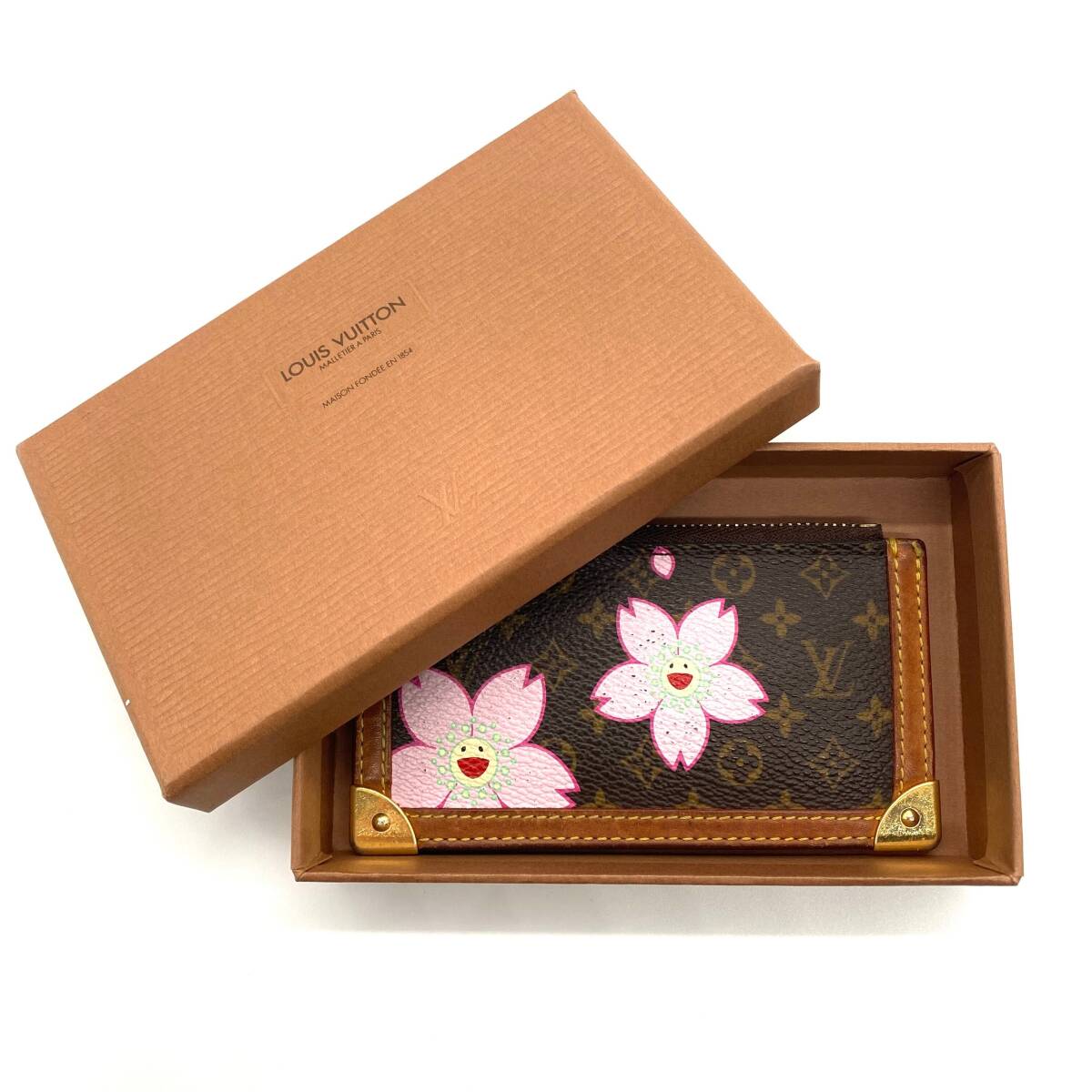 Louis Vuitton × Murakami Takashi Monogram Coin Case ルイヴィトン × 村上隆 モノグラム チェリーブロッサム ポシェット・クレ_画像1