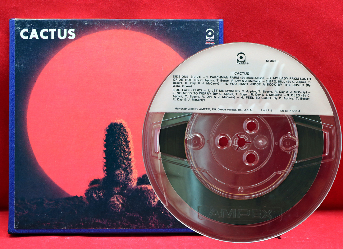 ♪ キラーサウンド ♪ 4-TRACK 19cm/s オープンリールテープ【1970年 US AMPEX】鋼鉄も軋み唸りを上げる怒濤の仙人掌 ● CACTUS ♪ 美再生の画像1