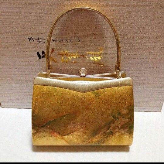 新品 礼装用 和装バッグ 草履 セット 着物 振袖 留袖 結婚式 成人式 訪問着 お宮参り 七五三 和装小物 ゴールド 木箱 