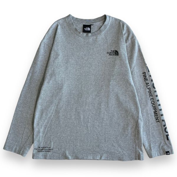 国内正規 THE NORTH FACE ザ ノースフェイス Tested Proven Tee テステッド プルーブン 長袖 Tシャツ NT82032 ロンT プリント M グレーの画像1