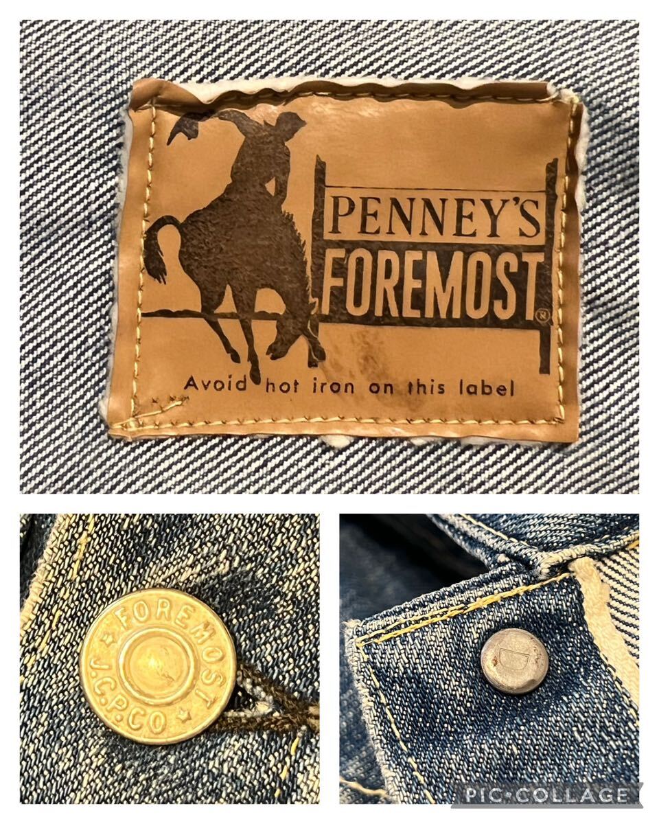 ★50s★PENNEY′S FOREMOST★1st★ファーストタイプ★デニムジャケット★Gジャン★XSサイズ相当★ヴィンテージ★ペニーズフォアモスト★_画像7