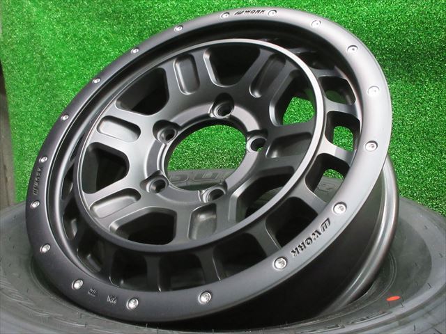 中古 ホイールタイヤ 4本 175/80R16 2023年製 9.5分山 ワーク クラッグ T-GRABICII ラジアル タイヤ BS デューラー H/L_画像3