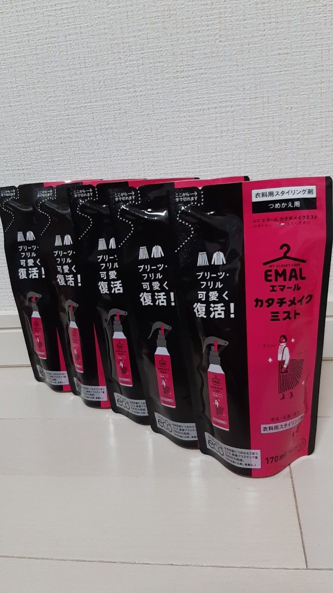 【５袋セット】kao 花王 エマール　カタチメイクミスト 170ml つめかえ用