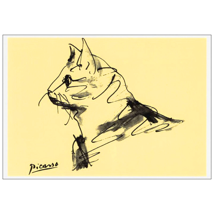 パブロ ピカソ ねこ LE CHAT Pablo Picasso ポストカード フランス 製 グリーティングカード 絵はがき 猫 ネコ パタミン 小物 雑貨