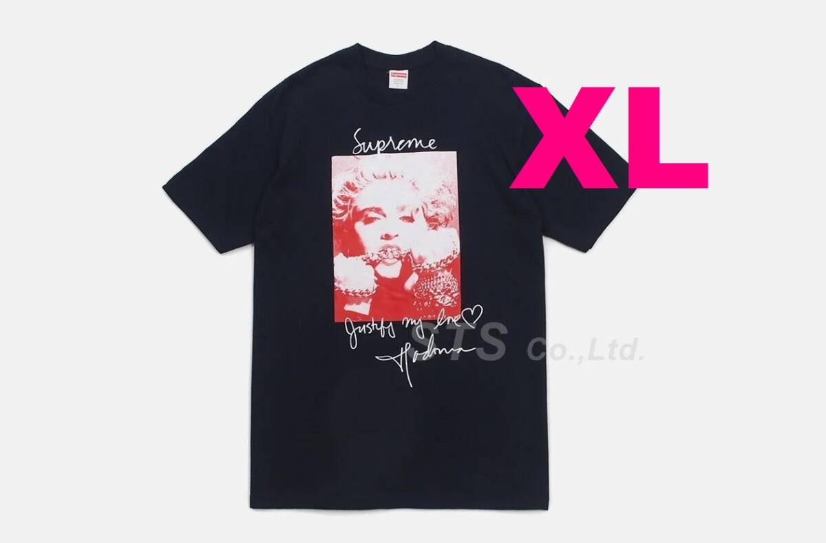 【￥100～美中古】Supreme 18/FW Madonna Tee Navy XL／マドンナT ネイビー 紺_画像1