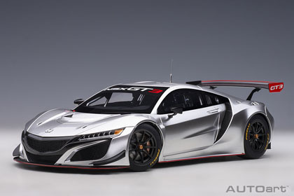 AUTO art 81897 1/18 ホンダ NSX GT3 2018 （ハイパー・シルバー）＊開閉無