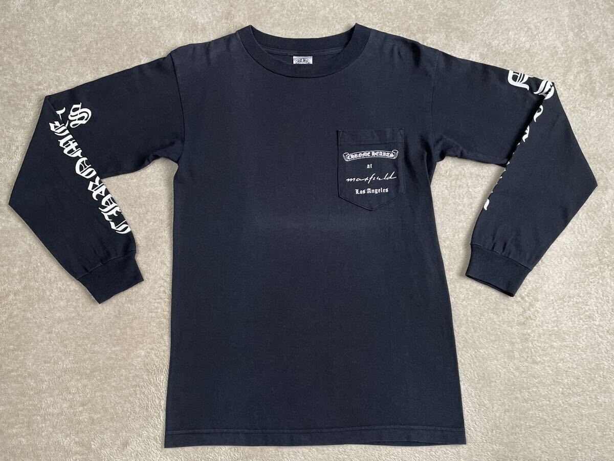 クロムハーツ 90s マックスフィールド ダガー 長袖 Tシャツ 黒 サイズS CHROME HEARTS MAX Field DAGGER T-shirt tee 初期 オールド ロンT_画像6