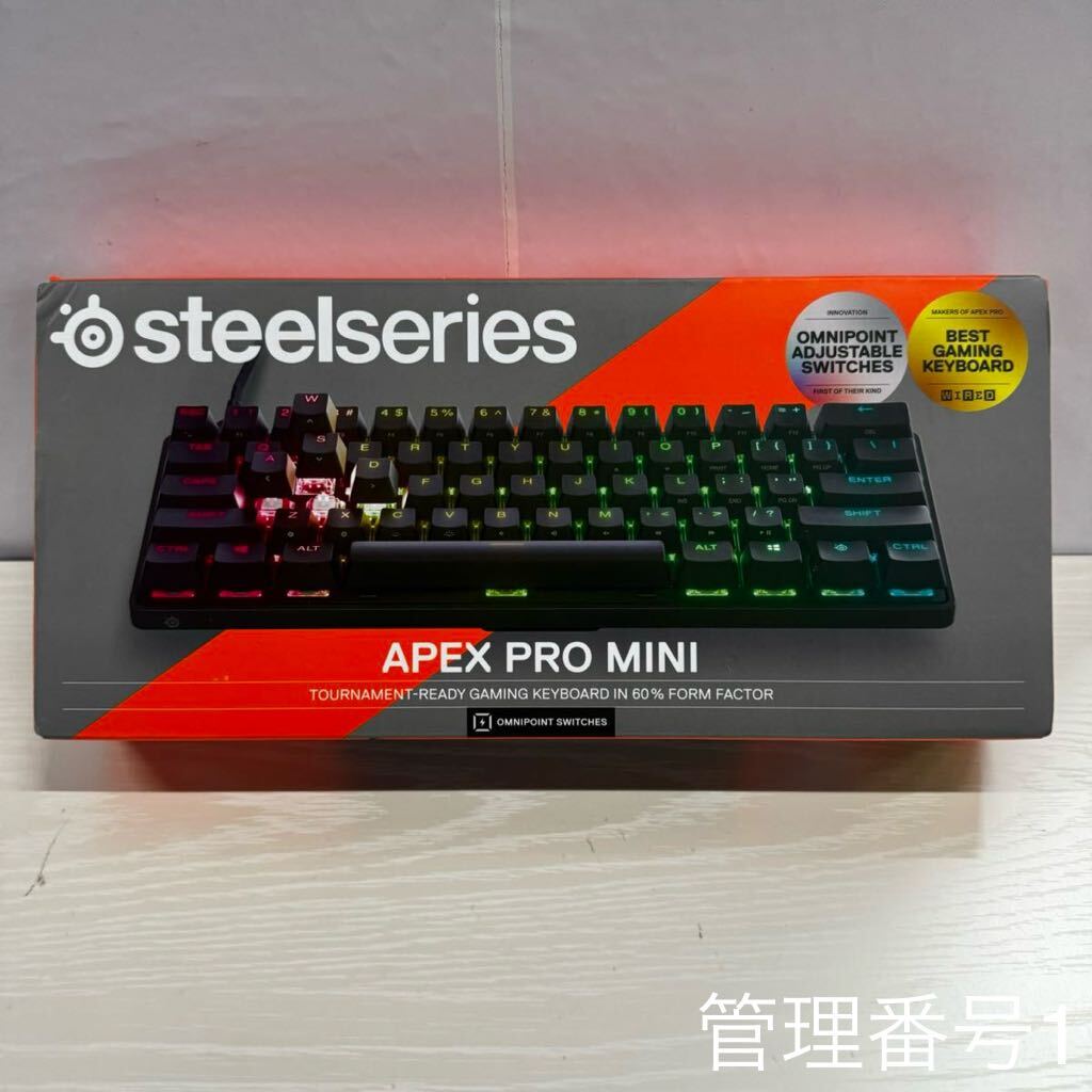 SteelSeries ラピッドトリガー 搭載 ゲーミングキーボード ミニサイズ Apex Pro Mini JP 有線 日本語配列 64825 ブラック 訳あり品_画像1