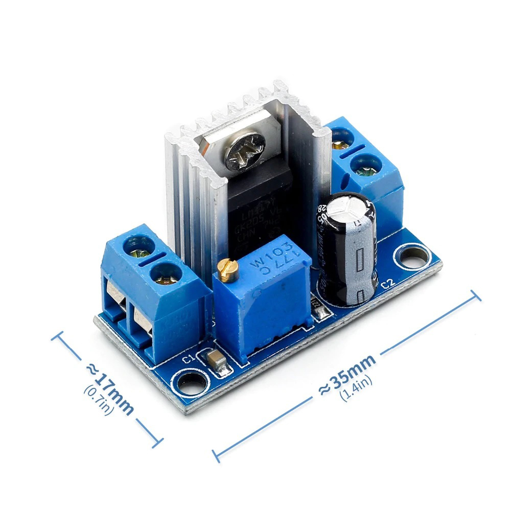 LM317. pressure DC-DC converter basis board IN:4.2-40V OUT:1.2-37V output adjustment possibility maximum 1.5A