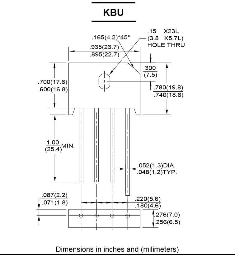 KBU1510 整流用 単相ブリッジダイオード 1000V 15A_画像2