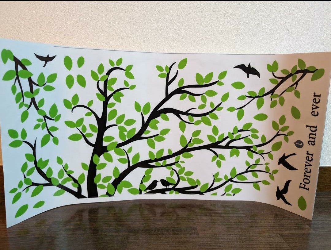 ウォールステッカー 木 葉っぱ 鳥 緑 自然 ツリー 壁紙 模様替え DIY