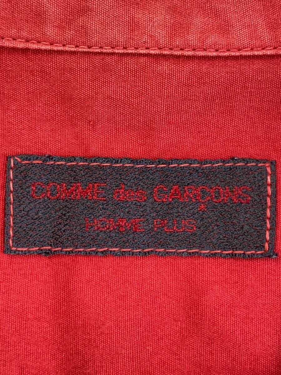 COMME des GARCONS HOMME PLUS◆96AW/製品染め/変形長袖シャツ/フェード/コットン/RED_画像3