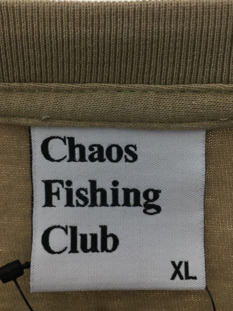 Chaos Fishing Club◆Tシャツ/XL/コットン/BEG/使用感有_画像3