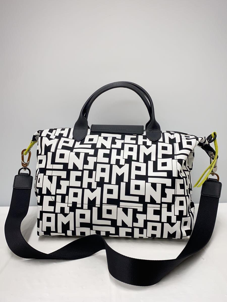 LONGCHAMP◆ショルダーバッグ/-/WHT/総柄/L1515412067_画像3