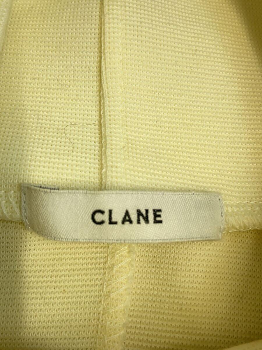 CLANE◆STAND NECK WIDE TOPS/内側ヨゴレ有/長袖カットソー/1/アクリル/CRM/無地_画像3