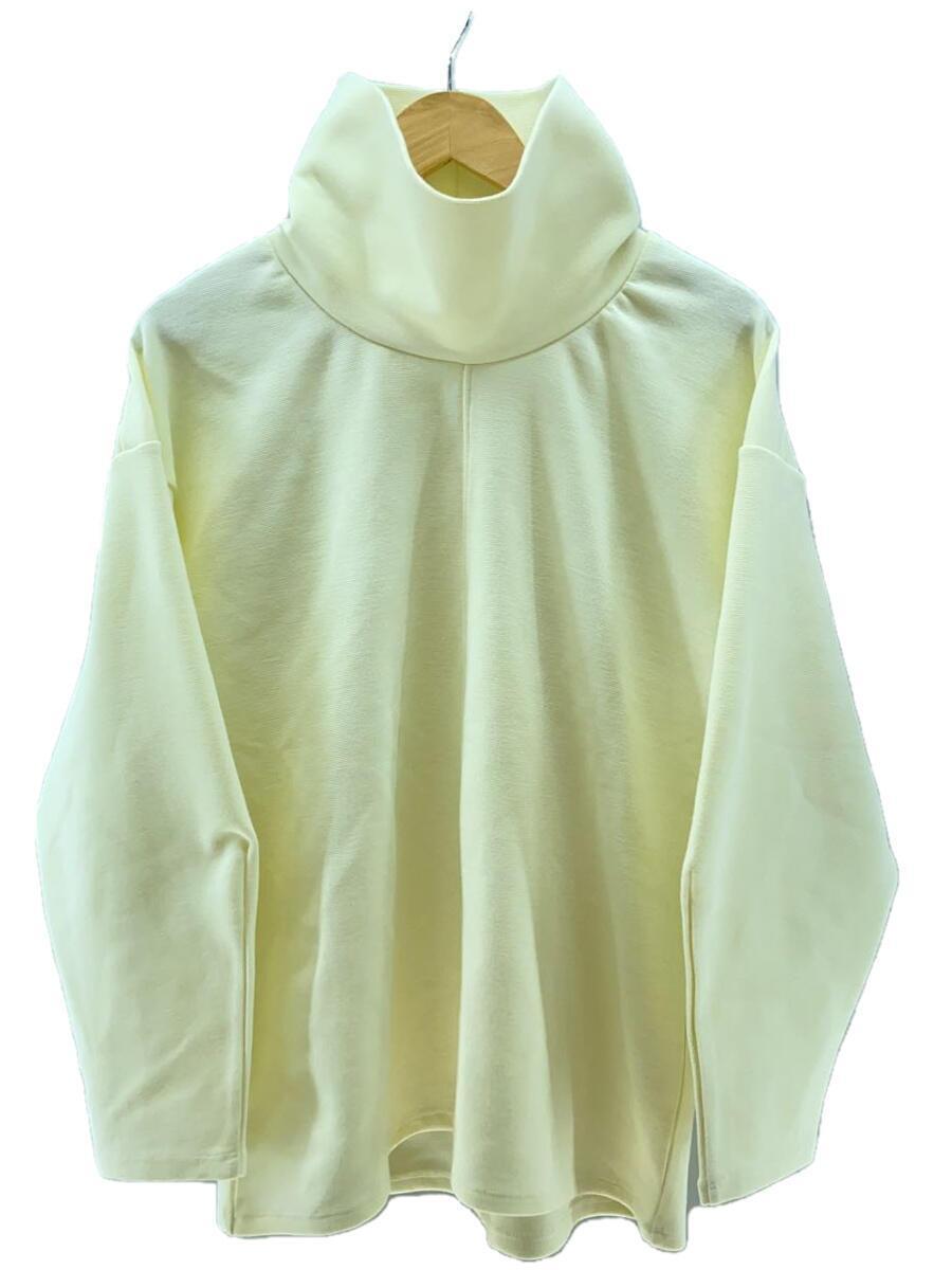 CLANE◆STAND NECK WIDE TOPS/内側ヨゴレ有/長袖カットソー/1/アクリル/CRM/無地_画像1