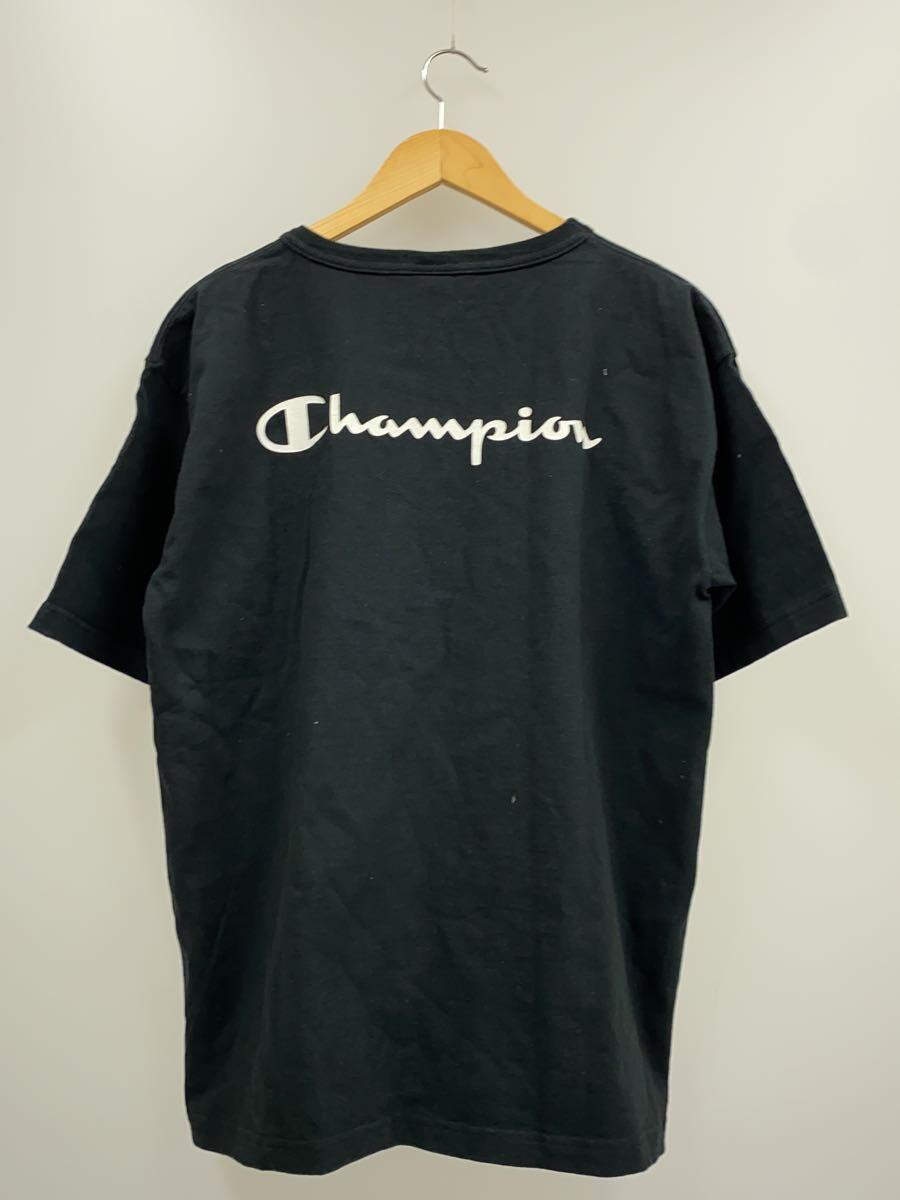 Champion◆Tシャツ/M/コットン/BLK/無地/T1011_画像2