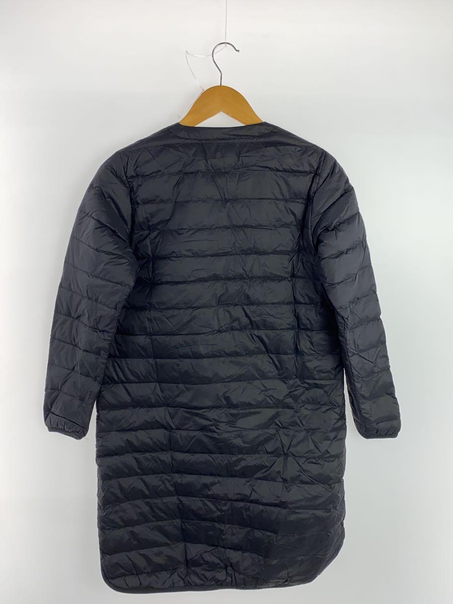 DANTON*v neck inner long down jacket /34/ nylon / black /jd-8935