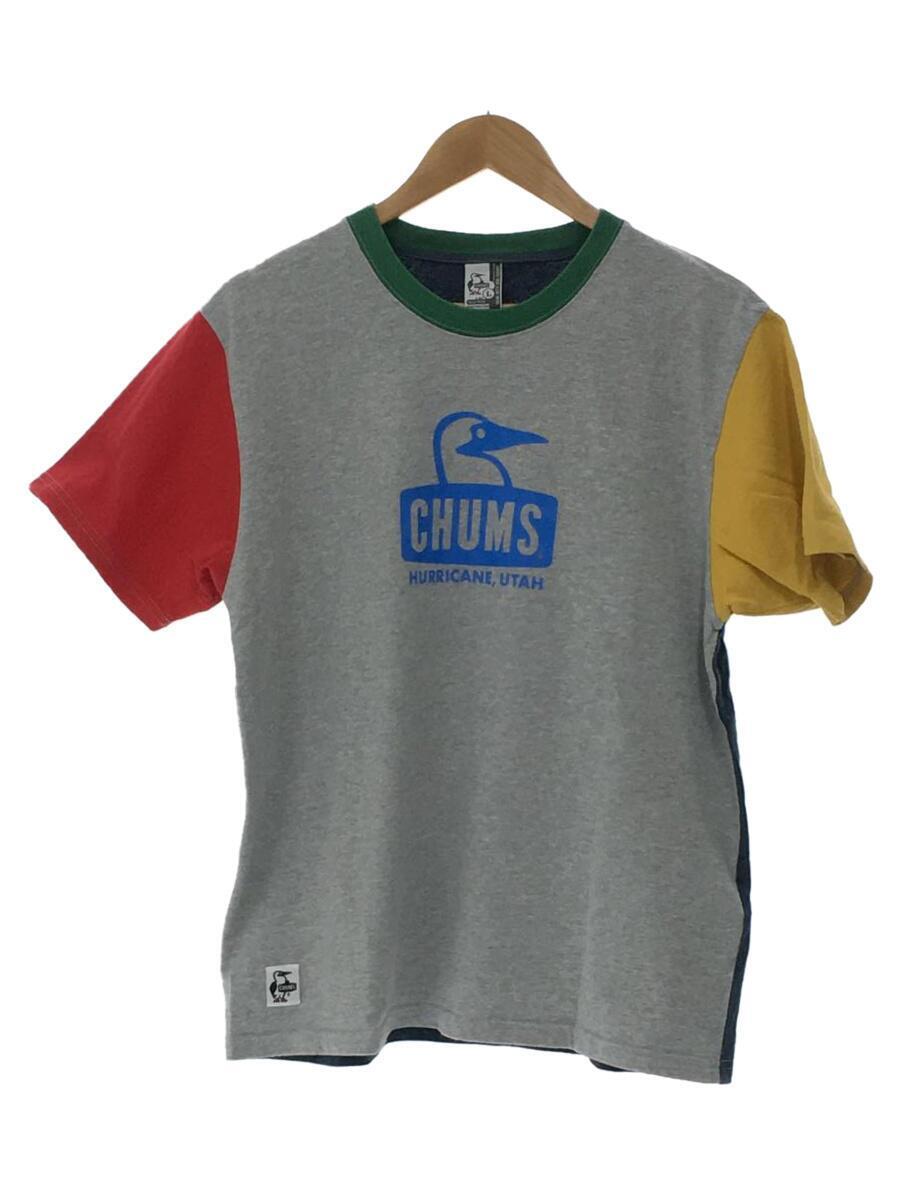 CHUMS◆Tシャツ/L/コットン/GRY/CH01-1325_画像1