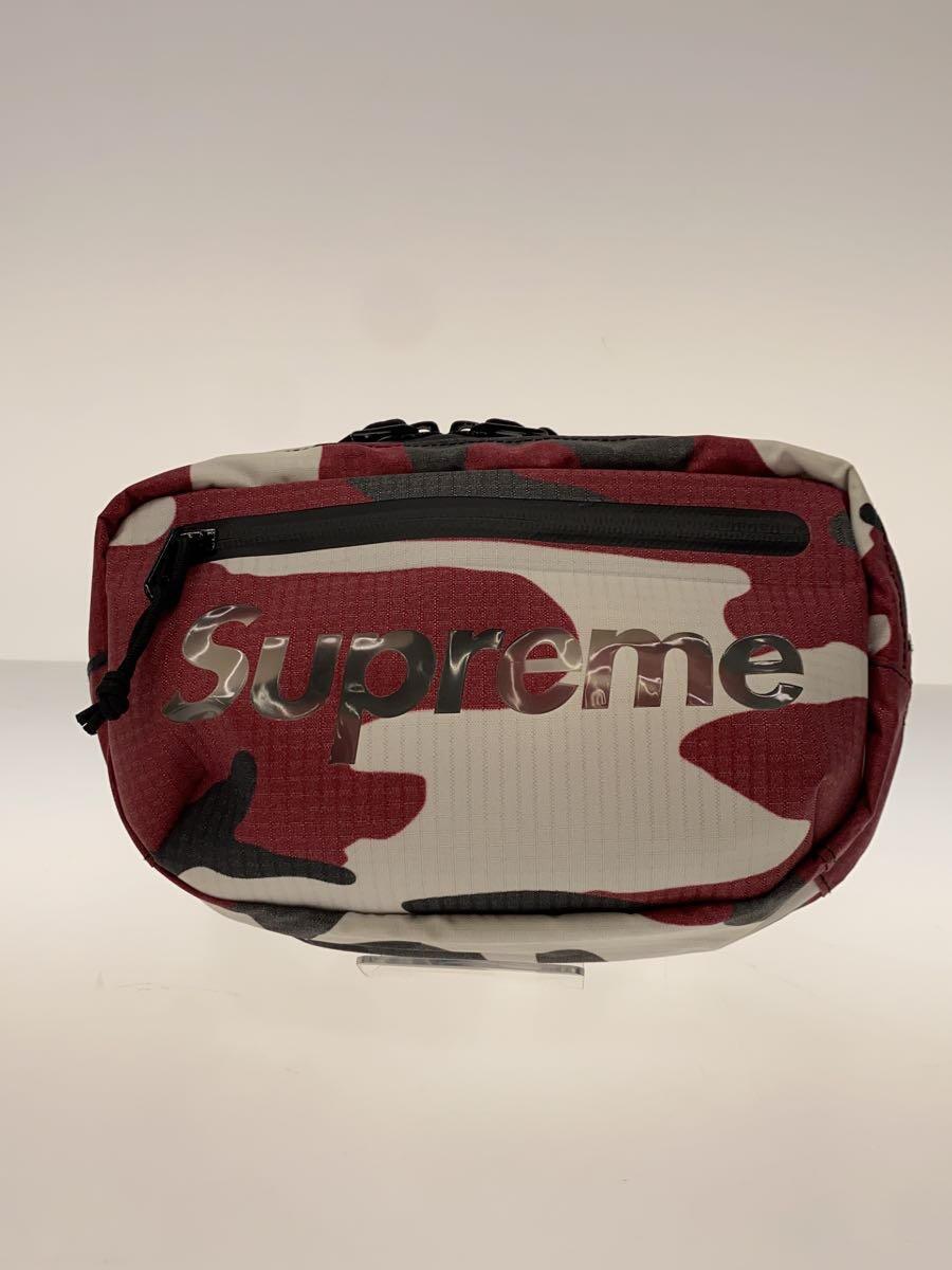 Supreme◆ウエストバッグ/ナイロン/RED/カモフラ