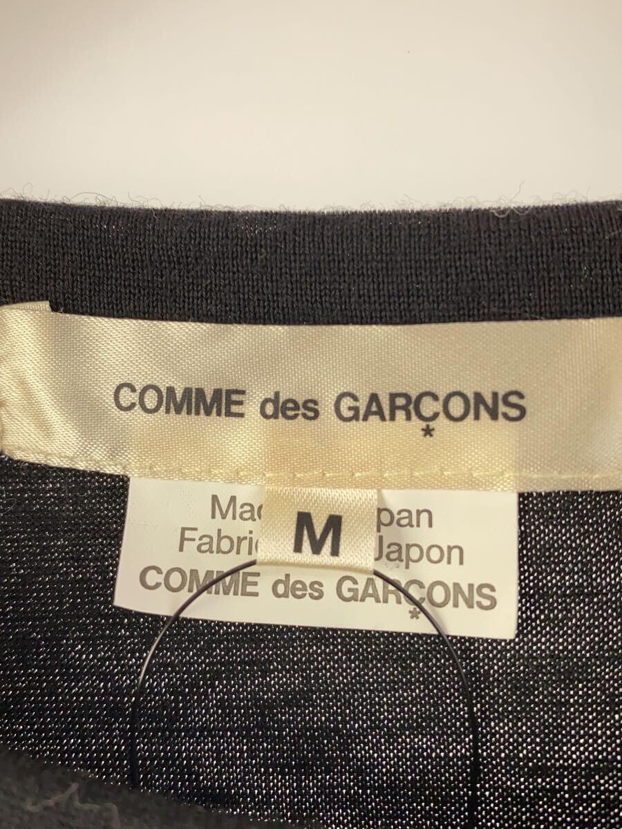 COMME des GARCONS◆長袖Tシャツ/M/ウール/BLK/無地/GL-T009/AD2023/アシンメトリー_画像3