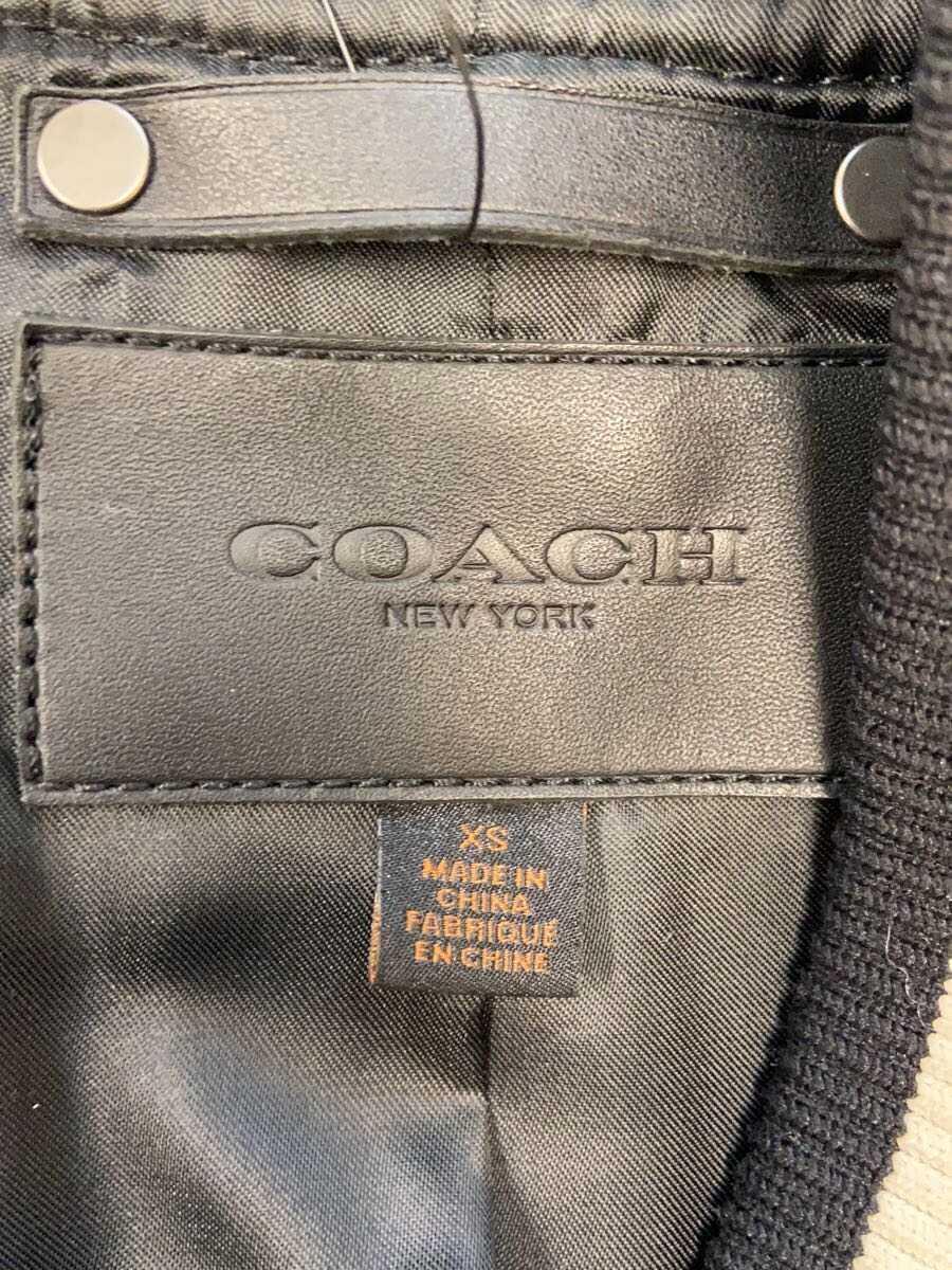 COACH◆スタジャン/XS/ウール/BLK/F85830_画像3