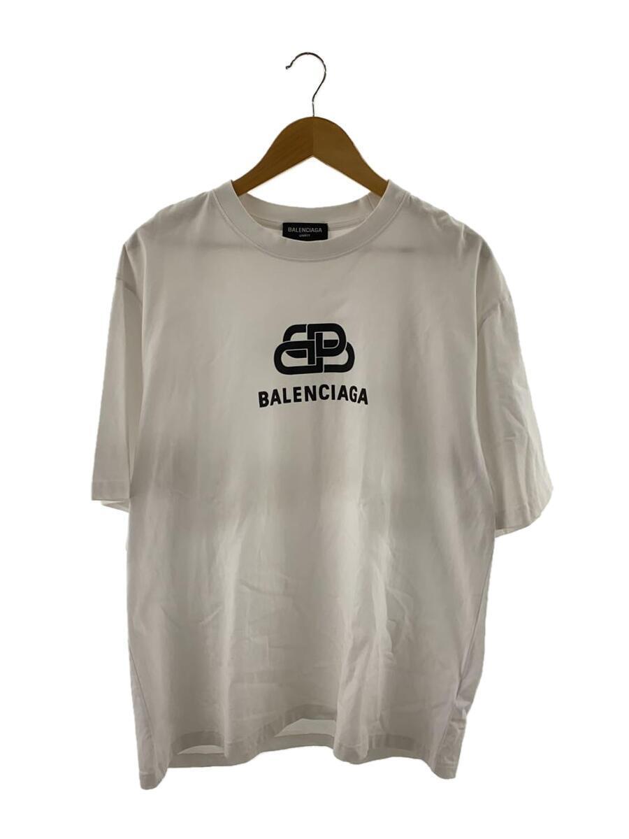 BALENCIAGA◆Tシャツ/L/コットン/WHT/無地_画像1