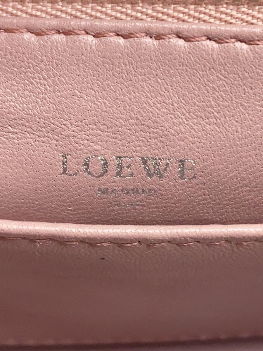 LOEWE◆ハンドバッグ/レザー/PNK/無地_画像5