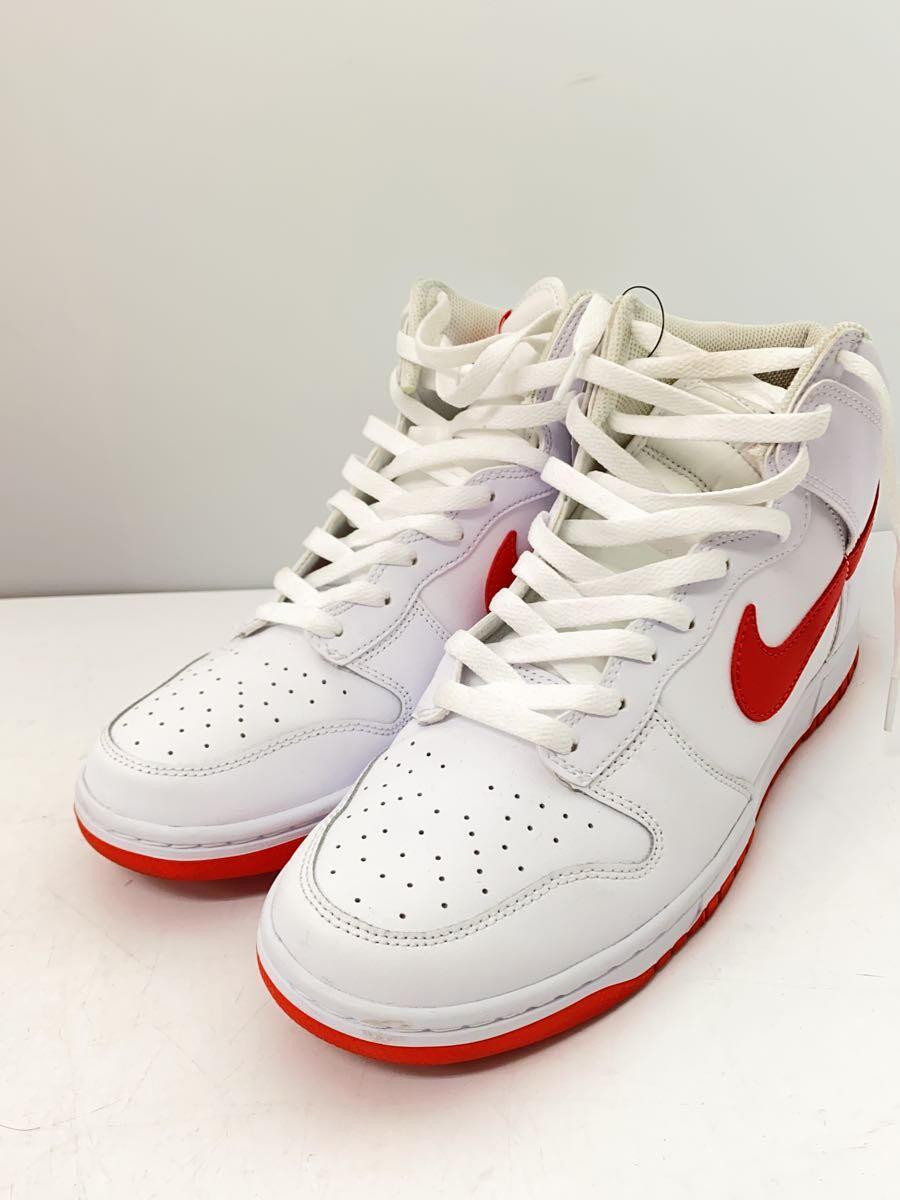 NIKE◆ハイカットスニーカー_DV0828-100/28cm/WHT/ホワイト/白/レッド/ロゴ_画像2