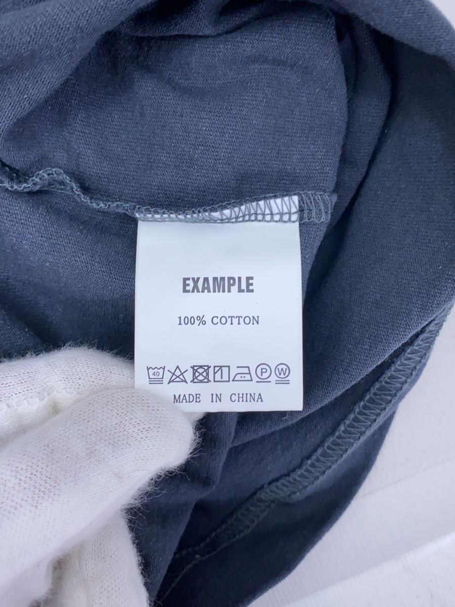 EXAMPLE◆クラックプリント/Tシャツ/XL/コットン/GRY_画像4