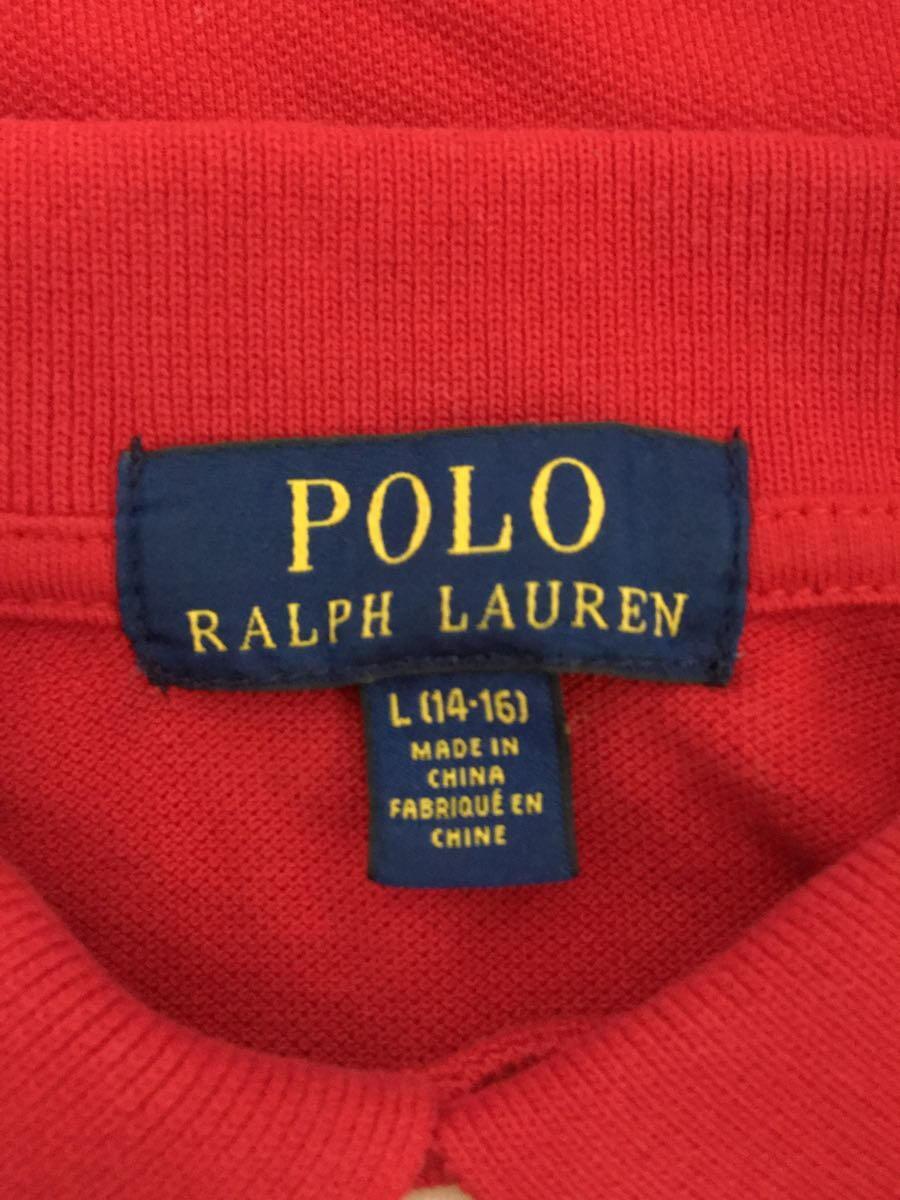 POLO RALPH LAUREN◆ポロシャツ/L/コットン/RED/0200011515_画像3